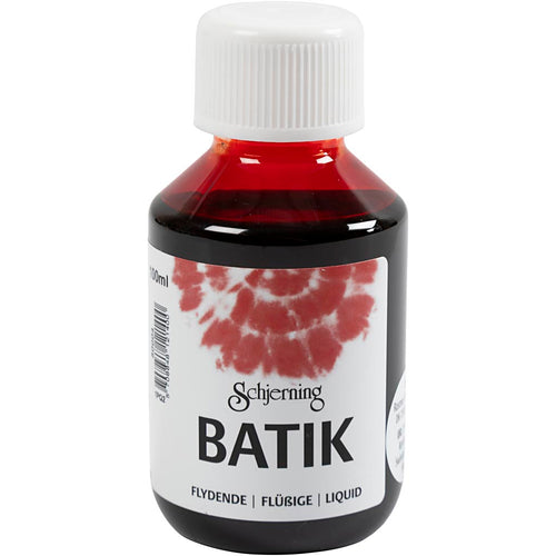 Schjerning batikverf, rood, 100 ml 1 fles