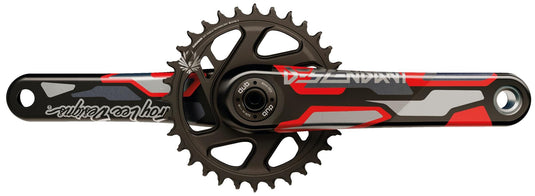 Truvativ crankstel descendant troy lee design eagle crankset truv.desc.troy lee des.eagle 175mm red