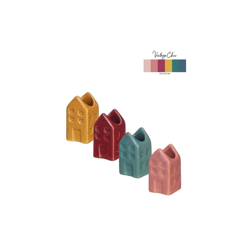 Load image into Gallery viewer, Ideas 4 seasons bloemenvaas huis amsterdam 3x3x6cm 4 assorti
