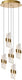 Lucide kligande - hanglamp - ø 30 cm - led dimbaar - 5x8w 2700k - mat goud messing