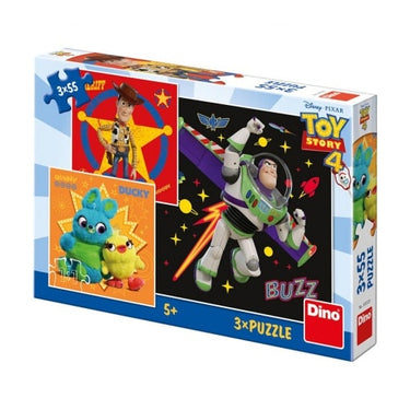 Dinotoys dino puzzel - disney toy story - 3 x 55 stukjes