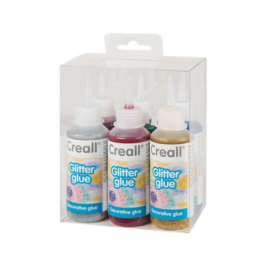 Creall glitterlijmset, 6x100ml