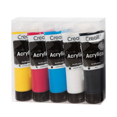 Creall http: www.cchobby.nl -studio-acrylverf-diverse-kleuren-5x120-ml-1-doos