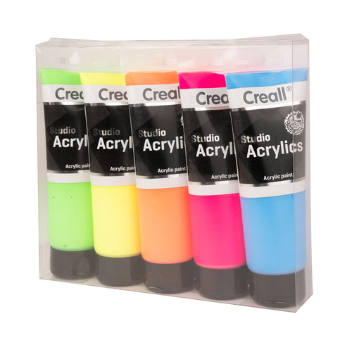 Creall studio acrylverf fluor, 5x120ml