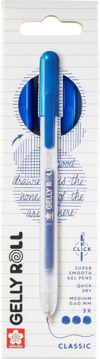 Sakura gelly roll retractable classic set 3(blauw)