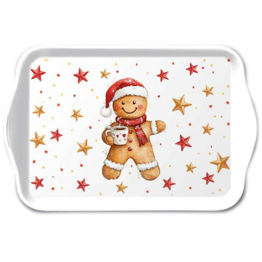 Ambiente dienblad melamine cocoa and cookie 13x21cm