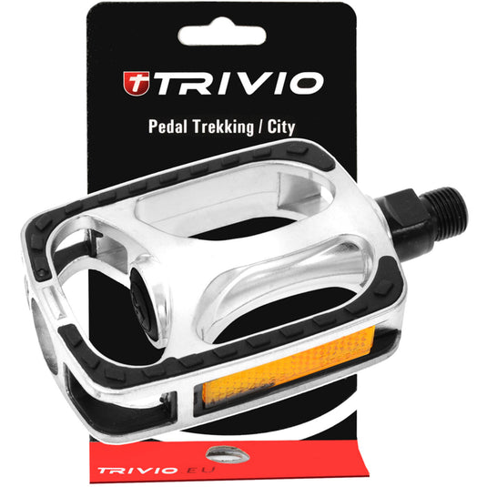 Trivio - trekking pedalen anti-slip zilver
