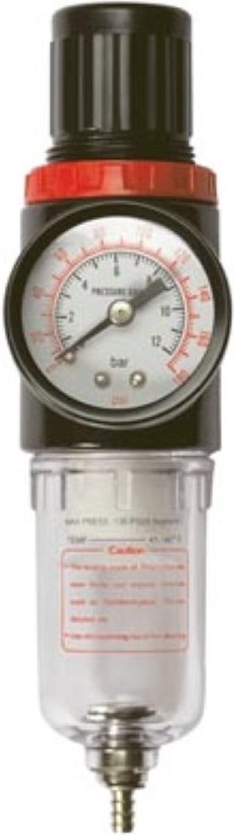 Stanley drukregelaar met waterafscheider 152164xstn - drukregelaar compressor - manometer 0-12 bar -...