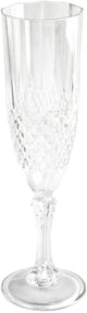 Alpina champagneglazen met kristaleffect 6 stuks – herbruikbare champagneglazen kunststof – feestglazen 200 ml voor buiten en binnen – kristallook – transparant
