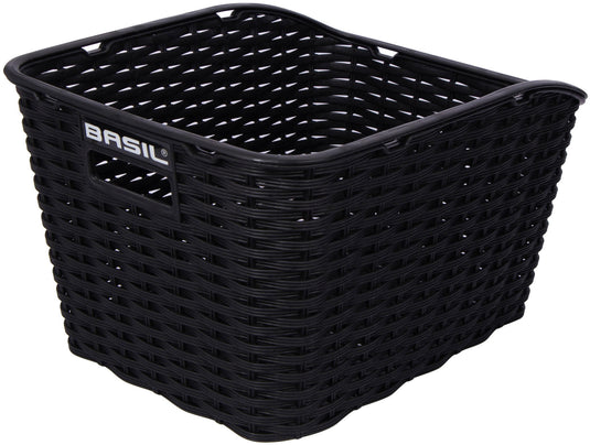 Basil Weave WP - fietsmand - achterop - zwart
