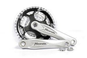 Miranda crankset alfa 3 8mm crank 170mm 48/38/28t silver