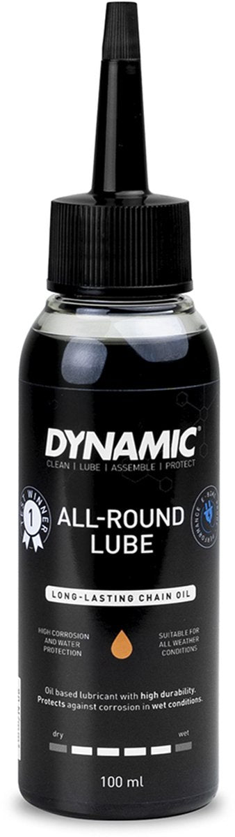 Dynamic bike care dynamic all round lube 100ml - kettingolie fiets - fietsketting smeermiddel - voor alle weersomstandigheden - wet en dry lube