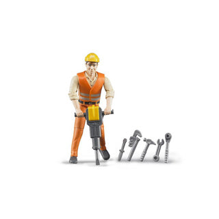 Load image into Gallery viewer, Bruder 60020 constructiemedewerker met accessoires
