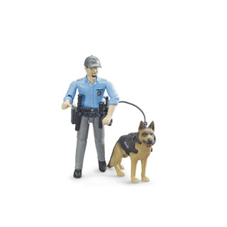Load image into Gallery viewer, Bruder figuur politie met hond b world
