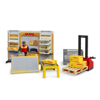 Bruder dhl pakketdienst met palletwagen + figuur