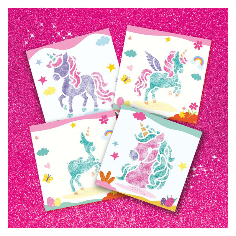 Load image into Gallery viewer, Ses creative - unicorn - blow airbrush pens - knutselen meisjes - 12 kleurkaarten - wasbaar uit kleding - vanaf 5 jaar
