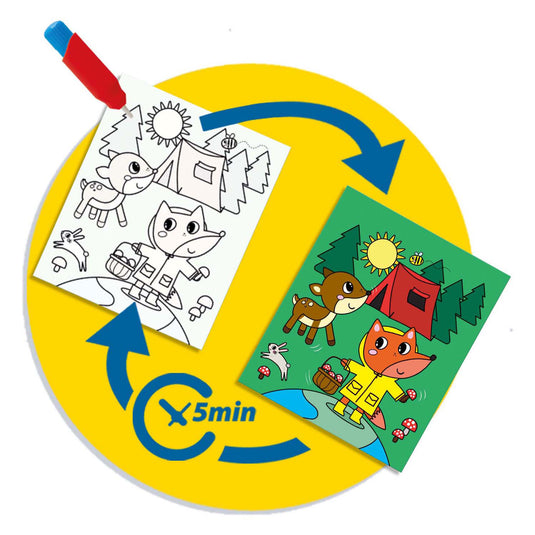 Ses kleuren met water kleurboek - op reis