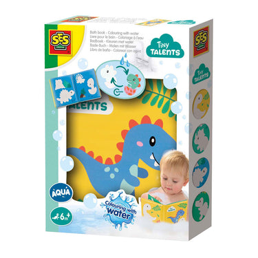 Ses badboek - kleuren met water dino's