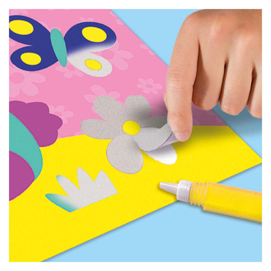 Ses gekleurde zandkunst - bosdieren