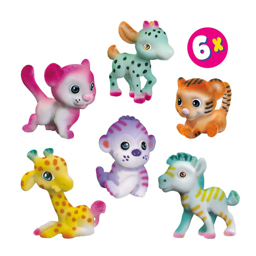 Ses blow airbrush pens - safari dieren, 6st.