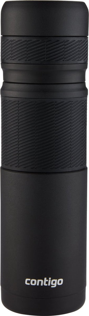 Contigo thermosfles, roestvrijstalen isoleerfles met dubbelwandige vacuümisolatie, voor koffie, thee en ook koude dranken, lekvrij, vaatwasserbestendige dop, bpa-vrij, 740 ml | matte black