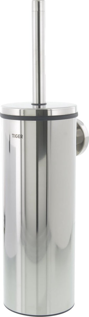 Tiger boston - toiletborstel met houder - wc borstel met houder hangend - zonder boren - wandmontage - boren of lijmen - rvs gepolijst