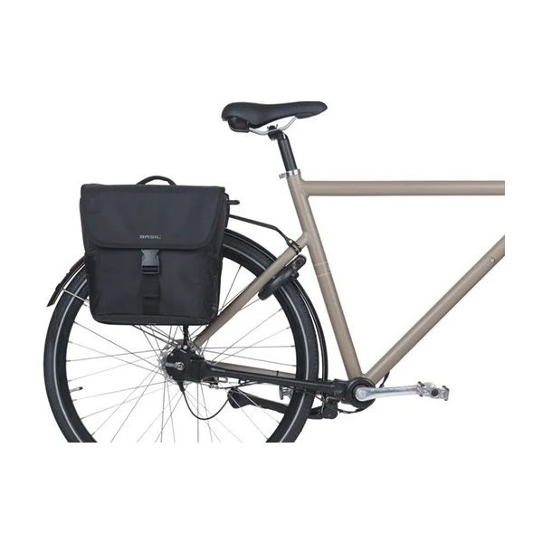 Load image into Gallery viewer, Basil dubbele fietstas go mik 32 liter - zwart

