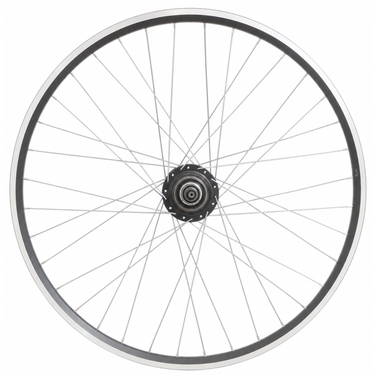 Shimano achterwiel 28 inch nexus 7 naaf (zwart) - zac2000 velg (zwart zilver) met rvs spaken - voor schijfrem