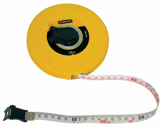 Stanley handgereedschap landmeter fiberglas gesloten kast | 20m - 12,7mm - 0-34-296