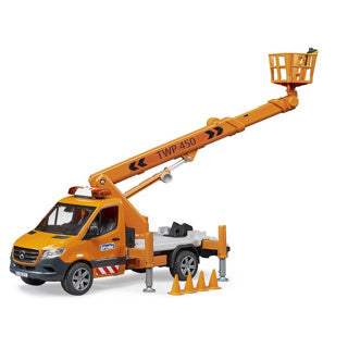 Load image into Gallery viewer, Bruder vrachtwagen mercedes-benz sprinter met werkplatvorm
