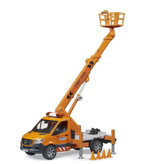 Load image into Gallery viewer, Bruder vrachtwagen mercedes-benz sprinter met werkplatvorm
