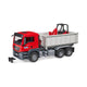 Bruder , miniatuurauto van de man tgs vrachtwagen met container, rood