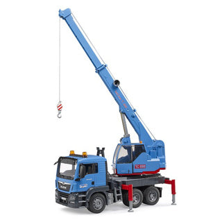 Load image into Gallery viewer, Bruder 3771 vrachtwagen man met kraan blauw

