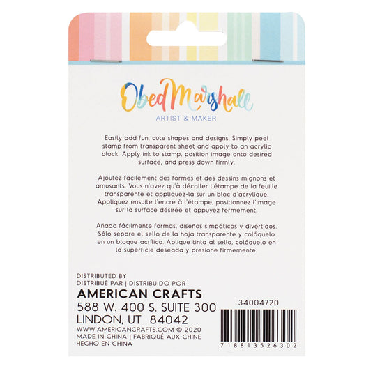 American crafts • stamp buenos días acrylic set 2