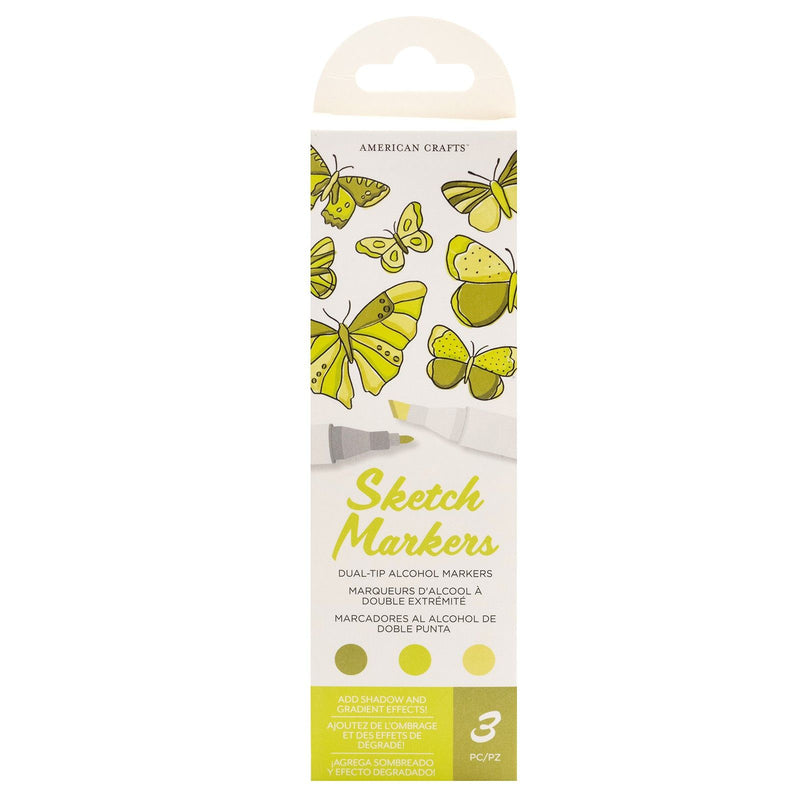 Load image into Gallery viewer, American crafts • sketch markers dual tip key lime
