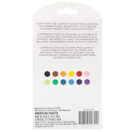 American crafts • sketch markers dual tip value pack