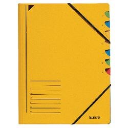 Leitz sorteermap geel karton a4