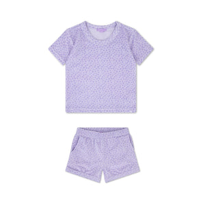 Leopard | lila meisjes set strand - terry