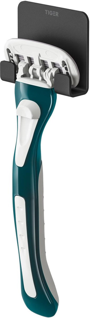 Tiger shavy - scheermeshouder - handdoekhaakjes zelfklevend - zonder boren - zwart