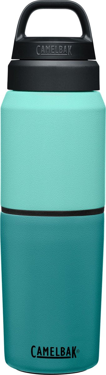 Camelbak multibev vacuum rvs - waterfles met afneembare koffie theebeker - 500 ml + 350 ml - groen groen (coastal lagoon)