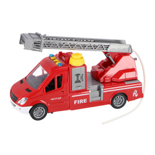 Load image into Gallery viewer, Rapid wheels brandweerwagen met ladder en licht en geluid en frictie sproeifunctie
