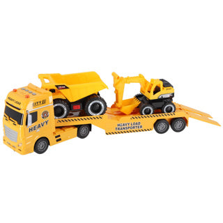 Load image into Gallery viewer, Rapid wheels autotransporter + 2 bouwvoertuigen + licht en geluid
