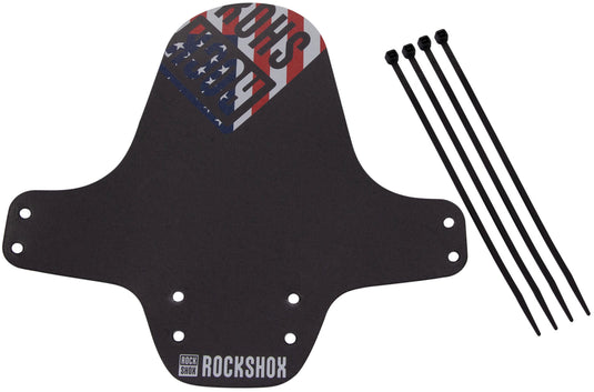 Rockshox spatlap, voorwiel fender clip-on fender rs black use flag
