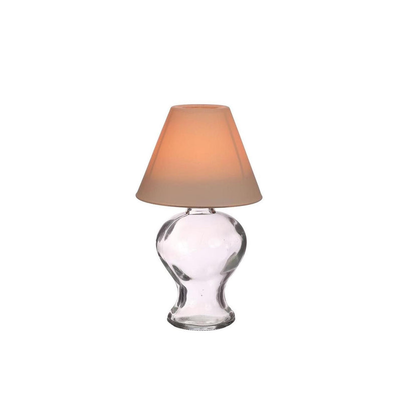 Load image into Gallery viewer, Ideas 4 seasons glazen lamp amber theelichthouder beige ã˜9xh16cm
