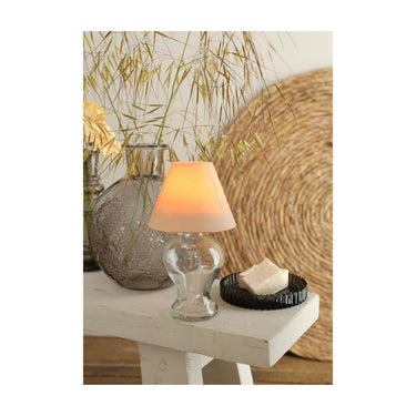 Ideas 4 seasons glazen lamp amber theelichthouder beige ã˜9xh16cm