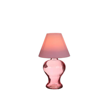 Ideas 4 seasons glas lamp amber voor theelichtje ø9 h.16 cm zacht roze