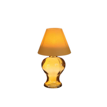 Ideas 4 seasons glazen lamp amber theelichthouder mosterd ã˜9xh16cm