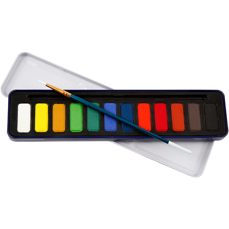 Load image into Gallery viewer, Https: www.cchobby.nl aquarelset-afm-12x30-mm-kleurrijk-12-kleur-1-doos
