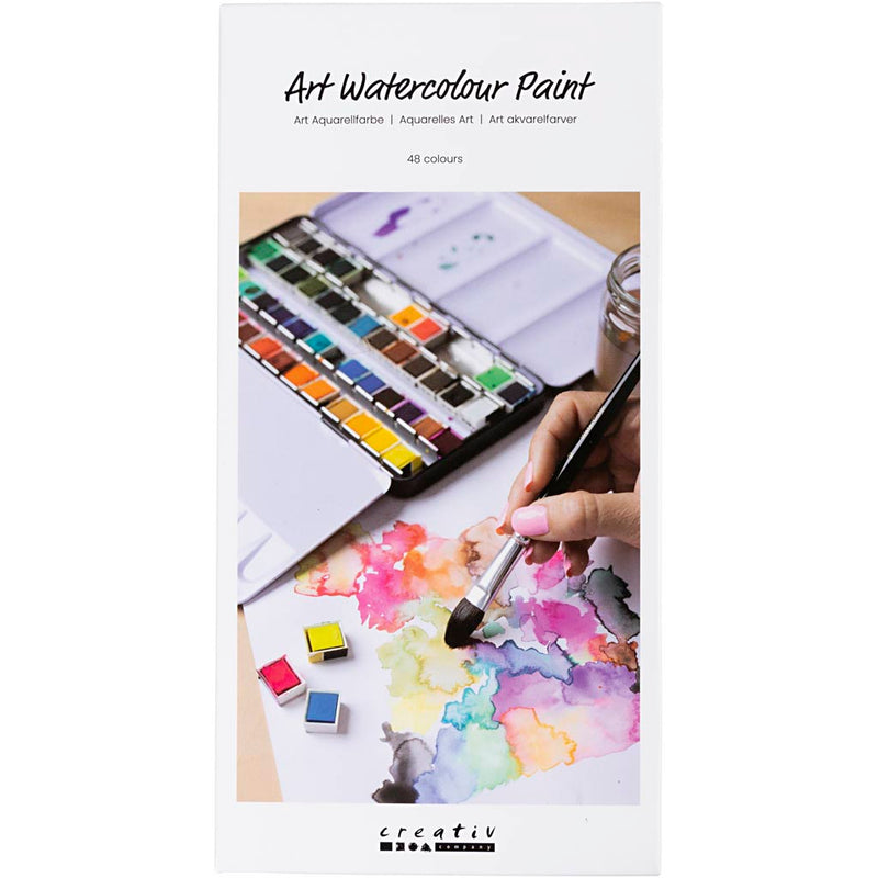 Afbeelding laden in galerijviewer, Creotime https: www.cchobby.nl art-aquarelverf-pan-afm-10x15x20-mm-standaardkleuren-48-kleur-1-doos
