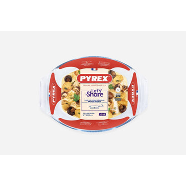 Pyrex irresistible ovale braadslede glas met greep 35 x 24x6 cm 2,8l